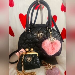 JUICY COUTURE Flawless Dome Satchel and Kiss Lock Mini